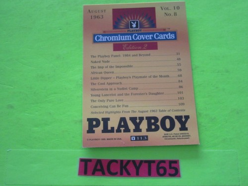 1996 PLAYBOY CHROMIUM COVERS EDITION 2 SINGLE CARD(S) NEW YOU CHOOSE - Picture 32 of 144