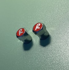 Pair Raleigh Chopper Grifter Burner Schrader Valve Dust Cap Plain R Sticker