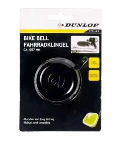 Dunlop Bike Bicycle Ring Bell Alarm Handlebar Loud Black Mountain - Picture 2 of 2