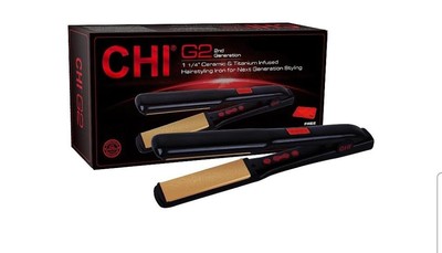 CHI G2 2nd Generation Black 1'' Ceramic And Titanium Infused Hairstyling Iron