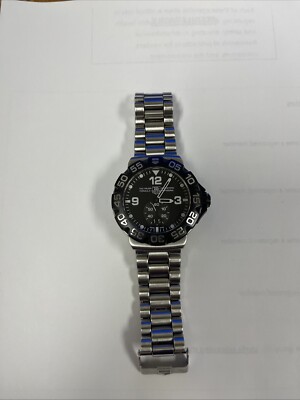 Tag Heuer WAH1010.BA0854 Formula 1 Mens Watch F1 Black Silver 44mm Dive Sport 8''