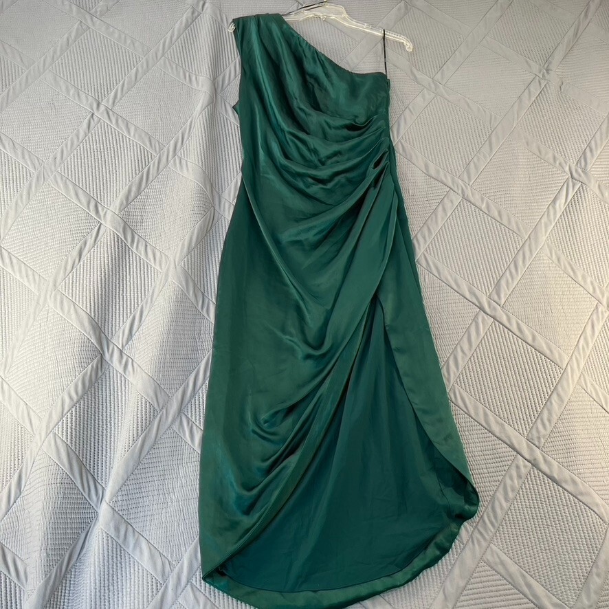 Elliatt Samantha One Shoulder Dress Green Size M | eBay