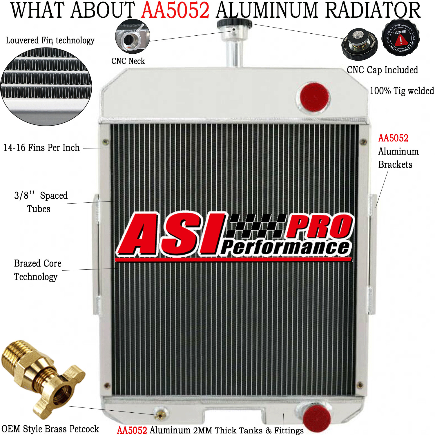 4 Row Radiator fits International Harvester 686 706 756 2706 65427C1 396352R91