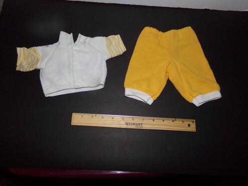 CABBAGE PATCH KIDS SHIRT/sweatPANTS YELLOW/WHITE rare - Picture 2 of 2