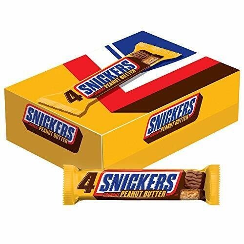 Snickers Peanut Butter Squared Sharing Size Chocolate 3.56 Ounce 18-Count Box - Afbeelding 1 van 2