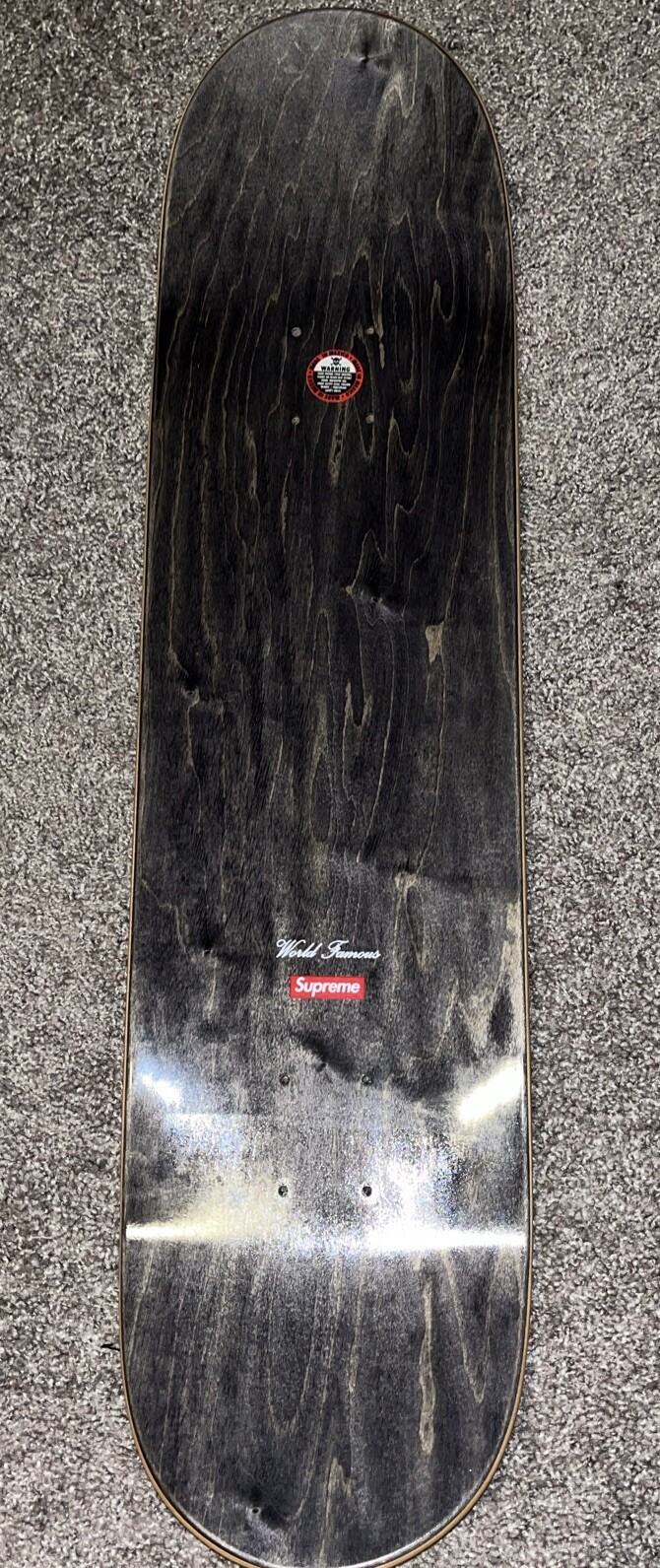 Supreme Skateboard Deck Wood grain Blue Supreme Logo-image