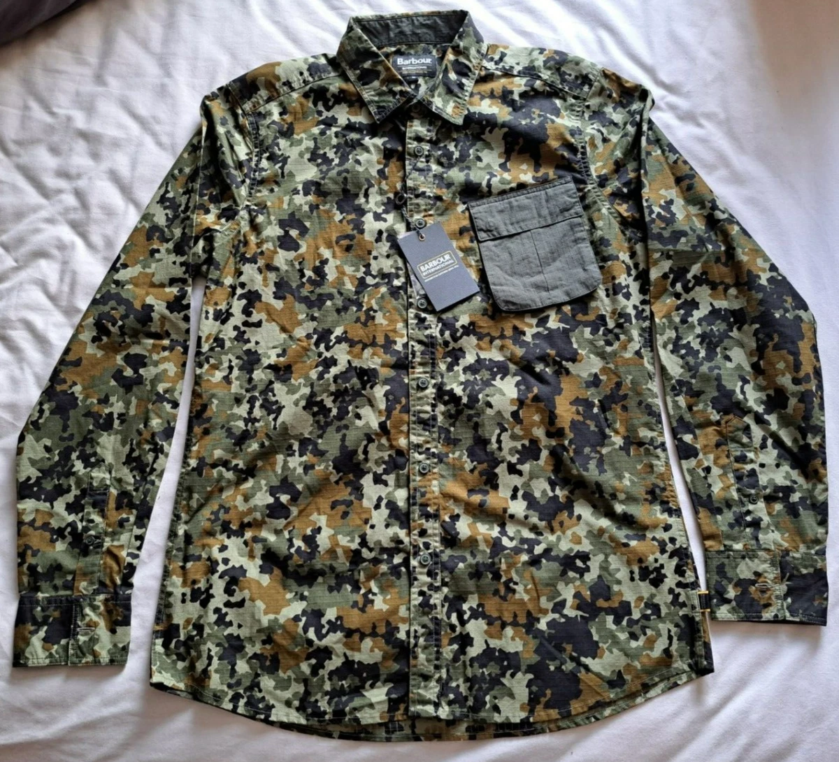 Barbour international sales camo overshirt