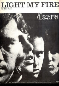 The Doors Sheet Music Light My Fire Jim Morrison 1967 Ebay