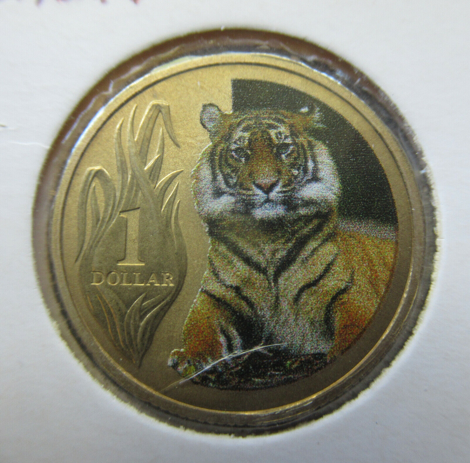 Australia 2012 Fashionable Cheap mail order sales Animals of The Zoo One $1 Colou Dollar Tiger Coin