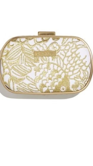 Bolso sin asas bordado para mujer Lilly Pulitzer For Target - dorado - NUNCA USADO Foto 2 de 3
