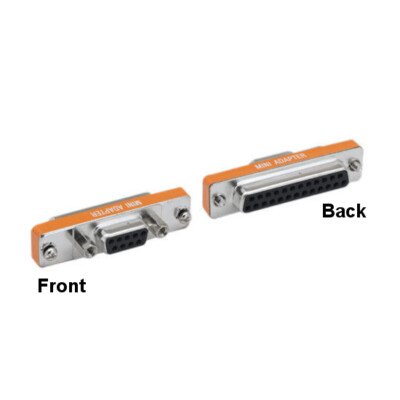 KNTK Mini DB9 Female to DB25 Female Adapter DSub RS232 Serial ATModem Printer PC