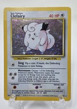 ​Pokémon TCG Clefairy 5/102 Base Set Holo Rare Vintage 1999 WOTC Unlimited MP