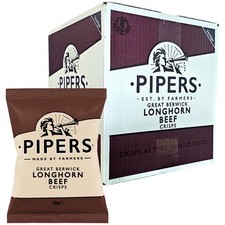 Pipers Crisps New Flavour Great Berwick Longhorn Beef 24 x 40g