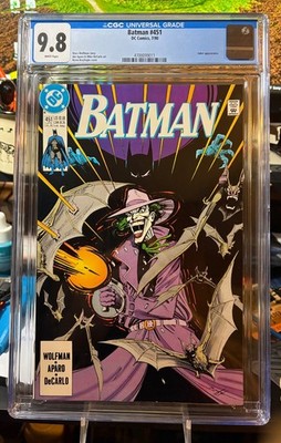 Batman #451 CGC 9.8 Norm Breyfogle Joker Tommy Gun Cover DC Comics