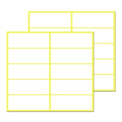 300 Pieces - White Sticky Labels to Write On, Blank Stick On Adhesive Sticker...