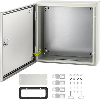 NEMA Steel Enclosure 20''x20''x6'', NEMA 4X IP66 Waterproof Electrical Box w/ Plate