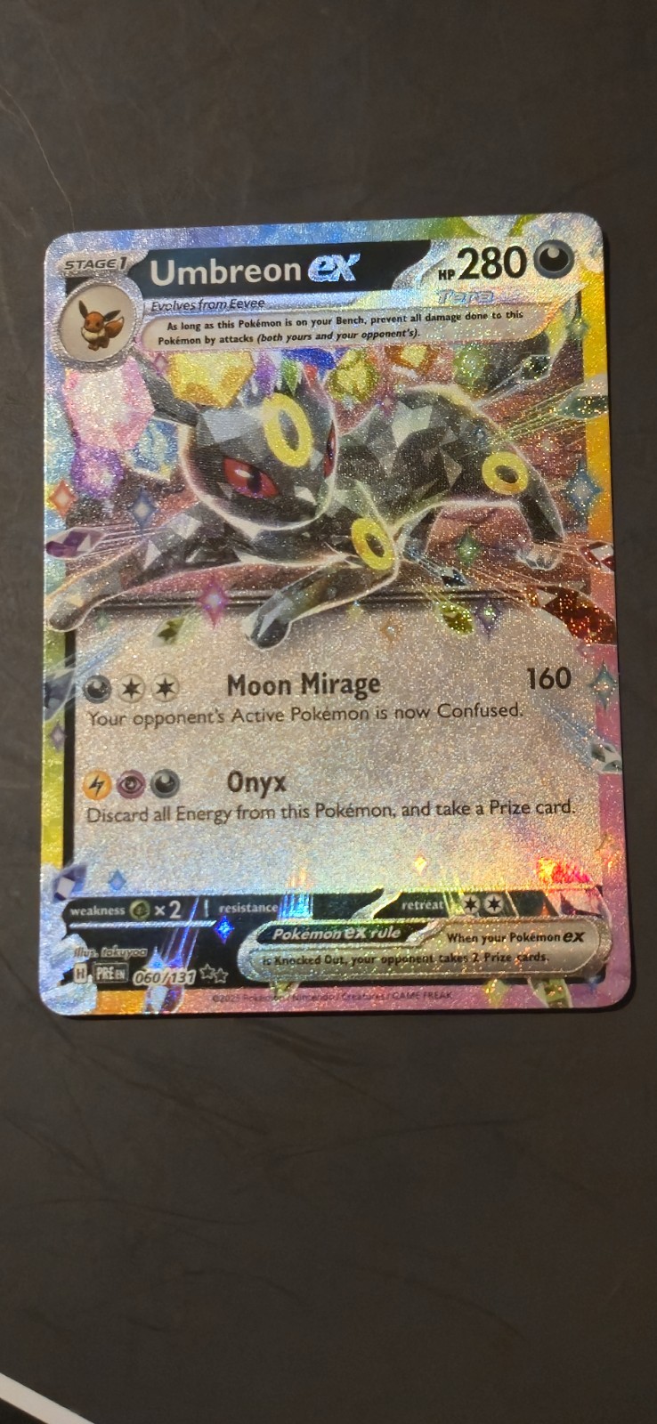 Pokémon TCG Umbreon EX 60/131 Double Rare Prismatic Evolutions Card