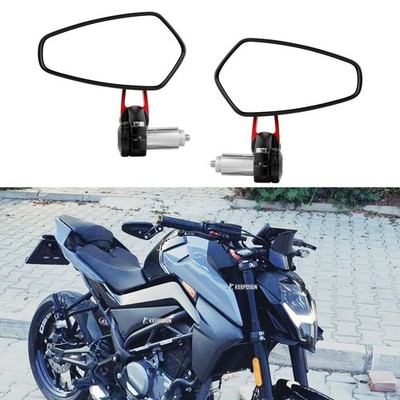 2x 7/8'' Bar End Mirrors Red Arrow Rear View For CF-Moto NK250 400NK 300NK 650NK