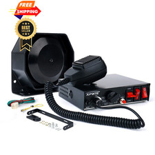Xprite 8 Tones 200 Watt Emergency Warning Siren Slim Speaker PA System Kit 