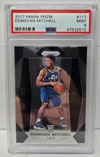 2017 Prizm Cavaliers Star - DONOVAN MITCHELL Rookie RC Card PSA 9 MINT. rookie card picture