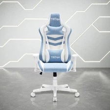 USED Techni Sport Ergonomic Gaming Pastel Fabric Gaming Chair Blue