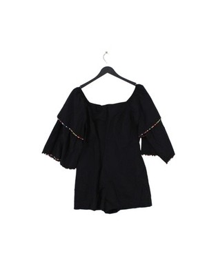 Never Fully Dressed Damen Playsuit UK 12 schwarz 100% Baumwolle Playsuit