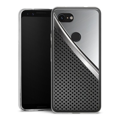 Slim Hülle für Google Pixel 3a Carbon Metall Stahl
