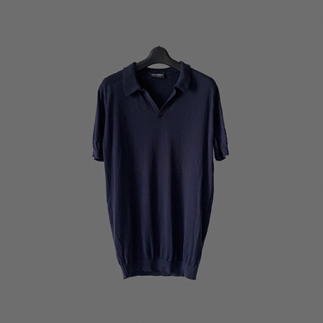 John Smedley S Navy Skipper Collar Shirt | eBay John Smedley S Navy Skipper Collar Shirt | eBay