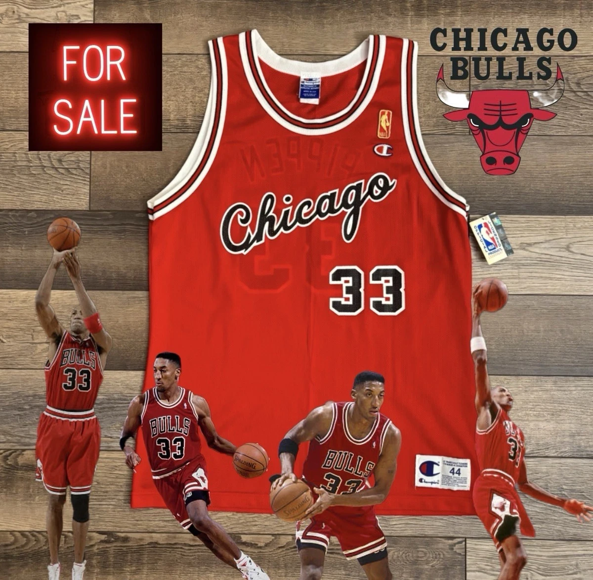 Champion Gold Chicago Bulls NBA Fan Apparel & Souvenirs for sale
