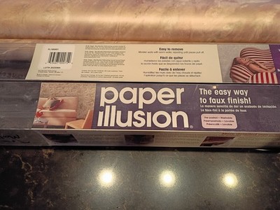 Vintage Village Paper Illusion Faux Finish Travertine Marble Nutmeg