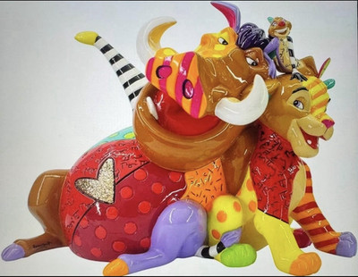 Enesco Disney BRITTO Lion King Simba Pumbaa Timon Figurine 6'' 6006084