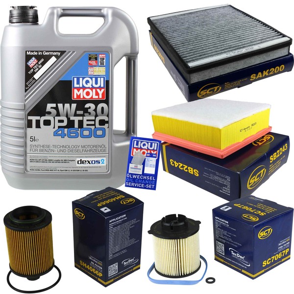 Inspektionskit Filter Liqui Moly ÖL 5L 5W-30 FüR Opel Meriva B Vauxhall 1.3-image