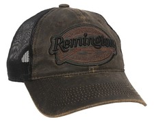 Remington Dark Brown Black Mesh Snapback Hat-RM17A