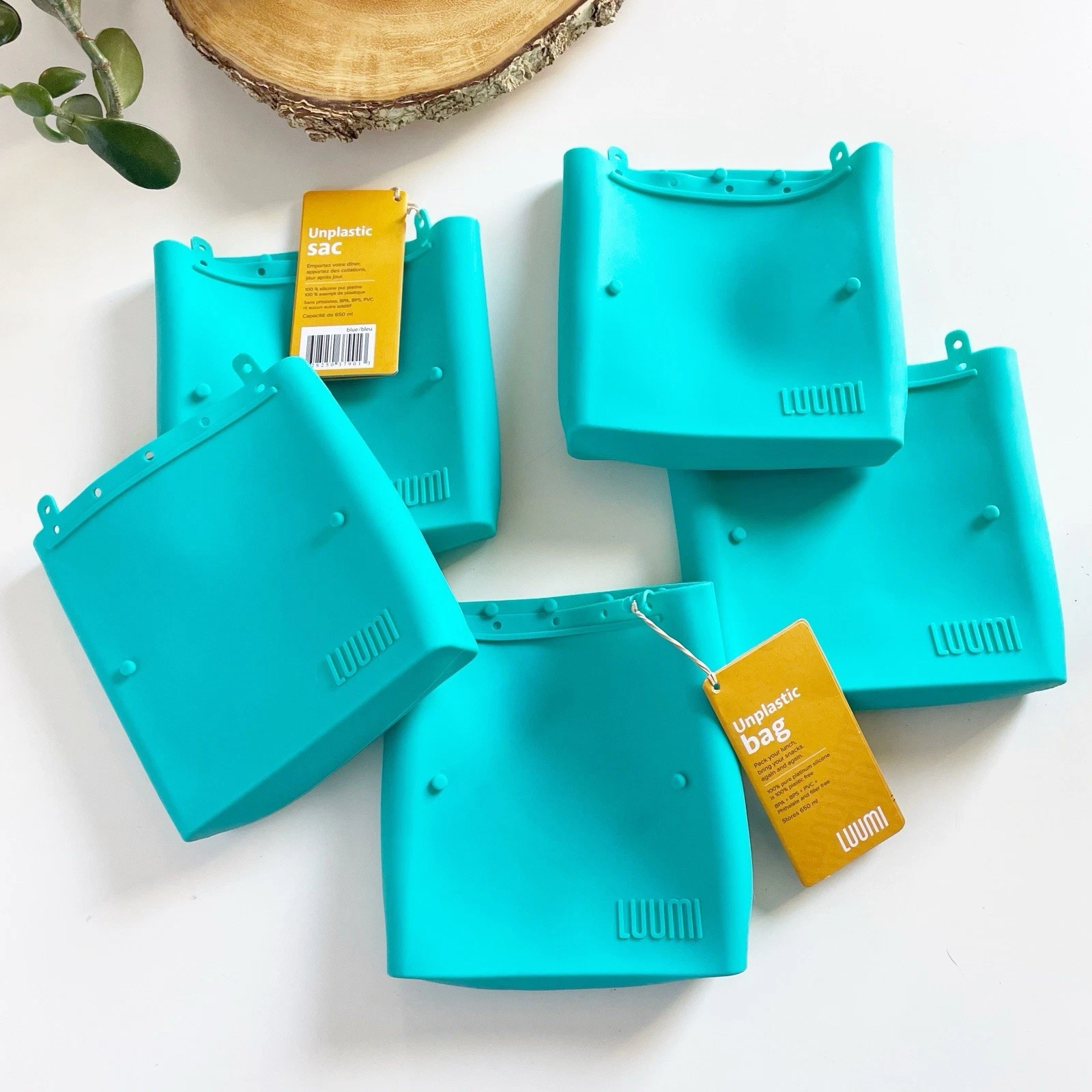 Luumi Set of 5 Unplastic Reusable Lunch Snack Bags
Opens in a new window or tab