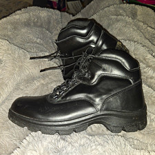 USPS Thorogood Black Leather Lace Up Work Boots 12 M -Made In USA