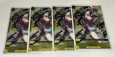Baby 5 OP12-112 Legacy of the Master One Piece TCG - English R Foil ×4 Playset