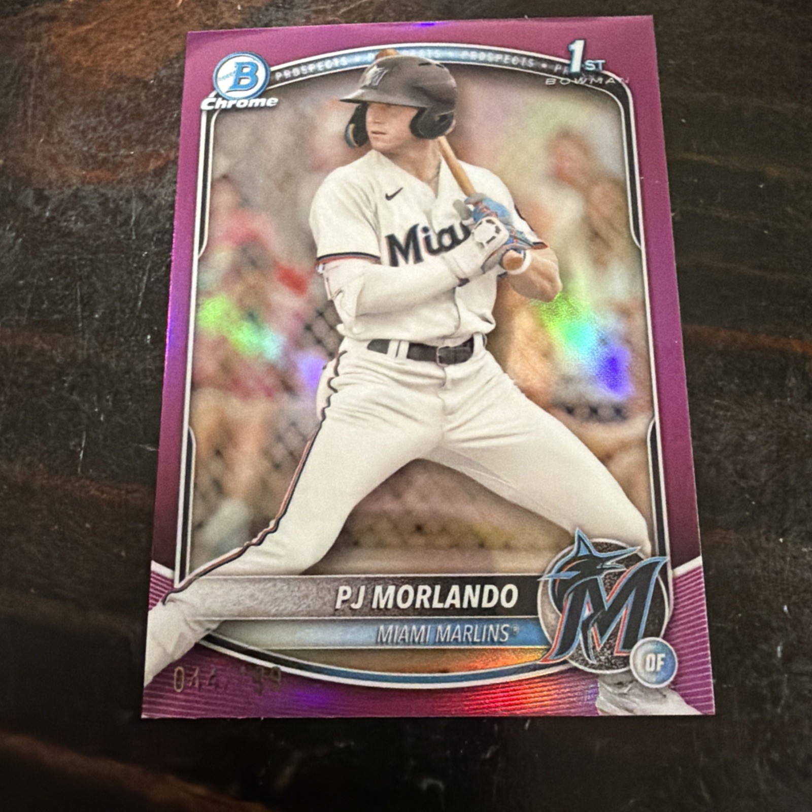 2025 Bowman - Chrome Prospects PJ Morlando #BCP-91 Fuchsia Refractor /199 BCP-91