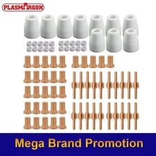 80pcs PT-31 Extended Air Plasma Cutting Nozzle Electrode ONLY SUSEMSE