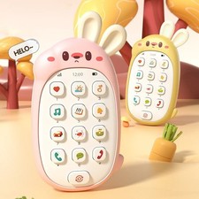 Children's Rabbit Toy Mobile Phone | Multifunctional Musical Baby Toy | Chewable