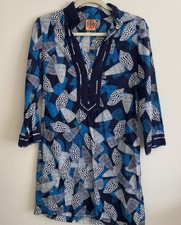 Tory Burch Seashell Swim Cover Up -  Tunic Dress Cotton Gauze  M - 10