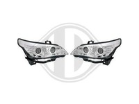 Designscheinwerfer Set Angel Eyes Klar/Chrom FüR BMW E60/E61 2008-2010