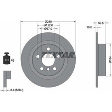 2x Textar 92274603 Bremsscheibe für MINI BMW 2 X1 i3 X2 1 CLUBMAN COUNTRYMAN