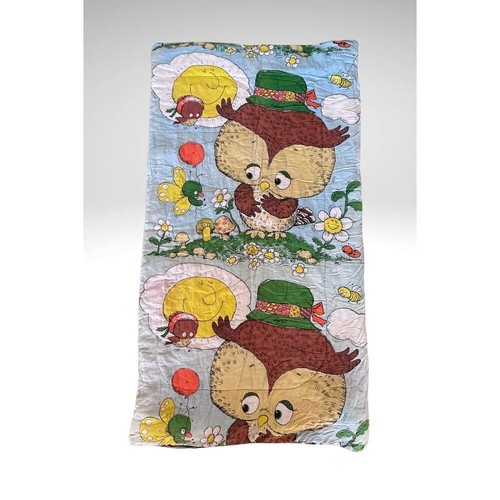Vintage 1978 Rare Childrens Sleeping Bag Brandywine Art Owls Woodland