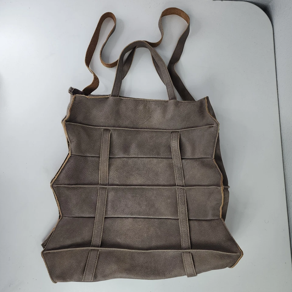 SpazioIF пагода сумка Aspide оригами сумка с короткими ручками рюкзак коричневый Eco кожи Италии - Изображение 3 из 4