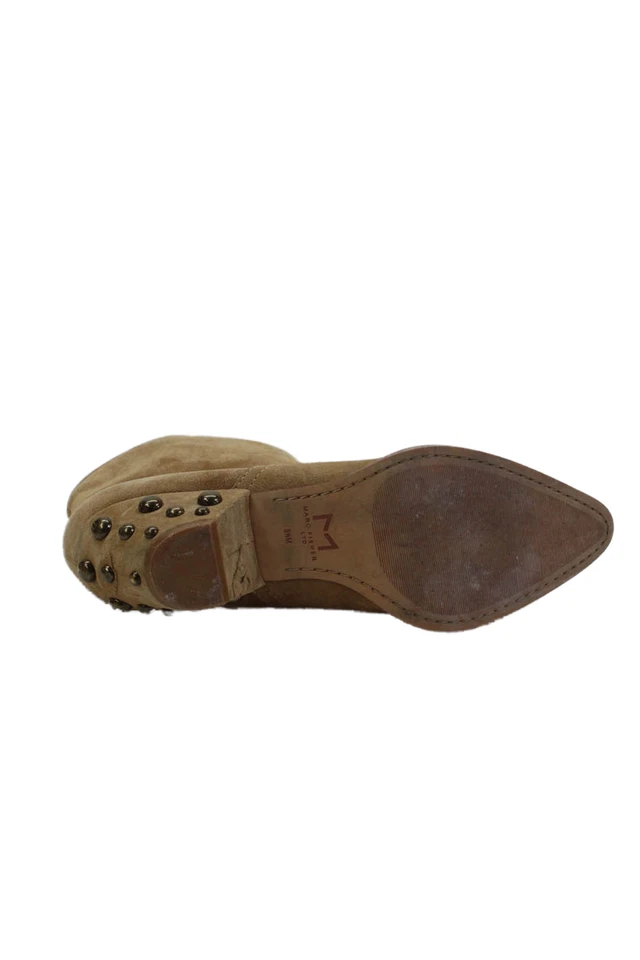 Marc Fisher LTD. Womens Studded Leather Pointed Toe Annkle Boots Beige Size 8.5M - Image 4 of 4