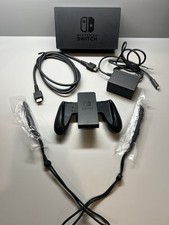 Nintendo Switch Charging Dock Joy Con Grip Straps Cable Cord Mint