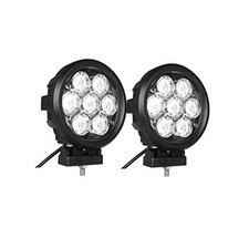 6 Inches Round Offroad LED Headlights, 6000K Cool-White 6" Round Spot Beam