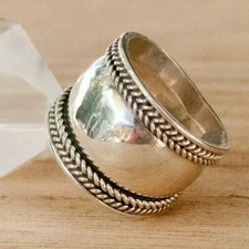 925 Sterling Silver, Solid Silver, Band Ring,...