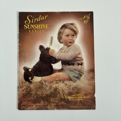Sirdar Sunshine Series No. 8 6D vintage Strickanleitung Kinder Cardigan Jacke