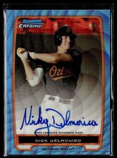 2012 BOWMAN CHROME BLUE WAVE /50 AUTO NICK DELMONICO ORIOLES